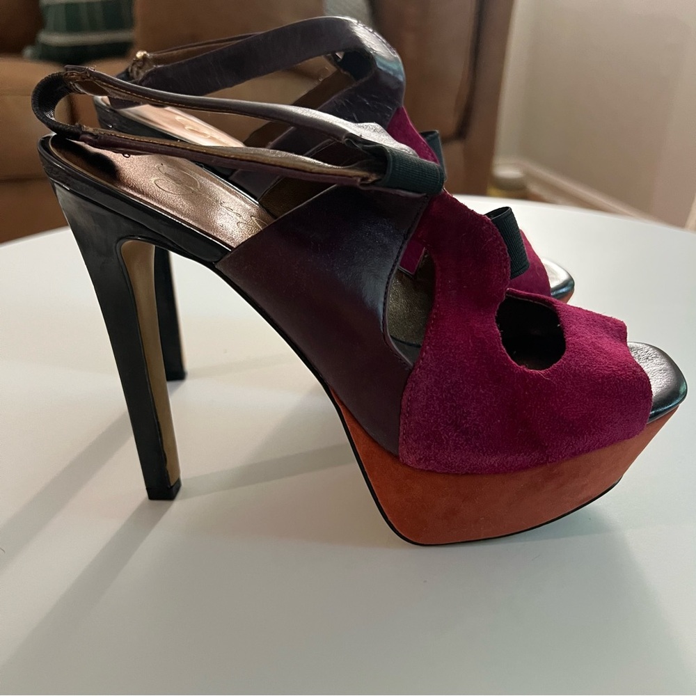 Jessica Simpson- colorblock heels